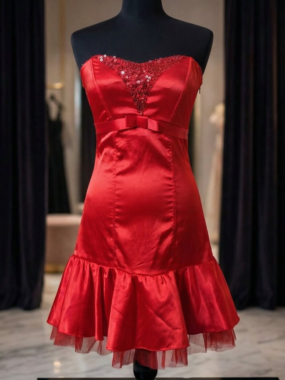 Gorgeous Striking Designer Runway Evening Cocktail Party Prom Beaded Sexy Dress